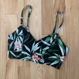 Tropical bralette crop top
